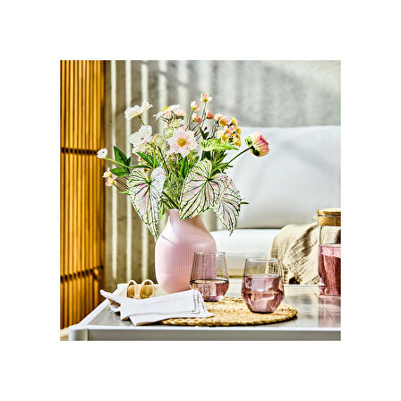 Yapay buket, pembe-beyaz, 60 cm, iç-dış mekan