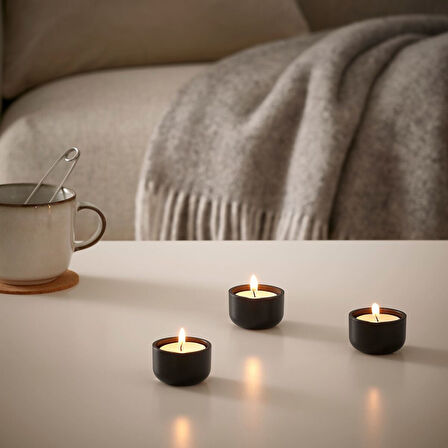 Tealight mum, beyaz, 4 saat, 100 adet