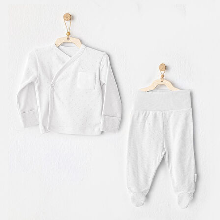 Andywawa AC25557 Side Snap Set 2'Li Zıbın Takım White