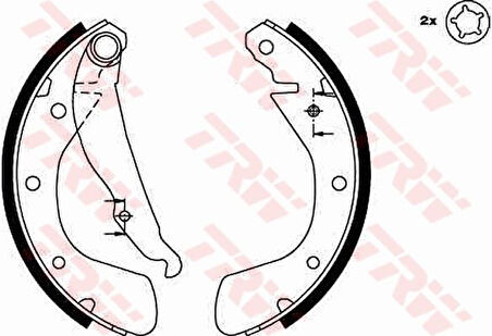 ARKA PABUÇ BALATA CORSA B 3.19939.00 CORSA C 2000-2012.09 TIGRA 1994-2000 ASTRA F 19929.98 200X28 1605952 1605041 1605052