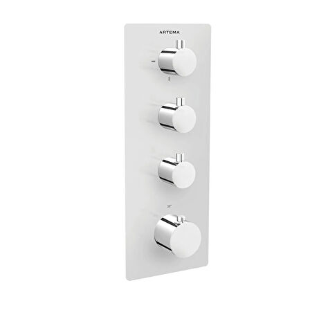 Artema A47189 AquaHeat S5 Ankastre Banyo/Duş Bataryası (5 Yollu Yönlendirici)