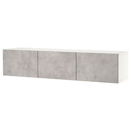 Tv sehpası, beyaz-açık gri, 180x42x38 cm, KALLVIKEN