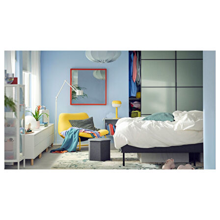 Saklama gözlü puf, knisa koyu gri