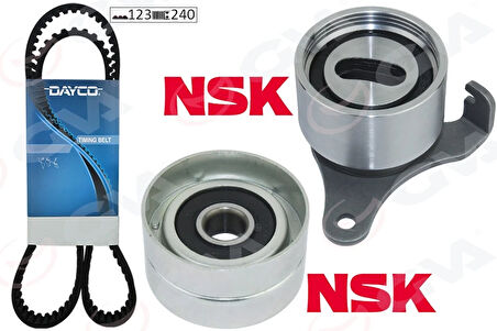 TRİGER KAYIŞ SETİ EKSANTRİK SETİ TOYOTA COROLLA 1.3L 2E KARBÜRATÖRLÜ EE90. EE100 1988-1998 1 KAYIŞ 2 RULMAN 123X240 1356819025 1350310021 1350511021