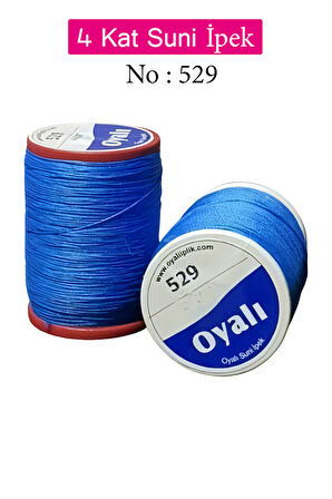 Oyalı 4 Kat Suni İpek İplik İğne Oyası Boncuk İpi Tığ Oyası No:529