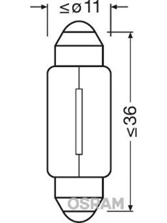 AMPUL 12V 10W SOFIT
