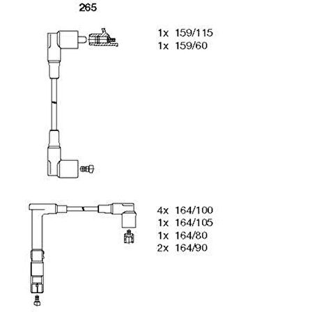 ATESLEME KABLOSU SETI MERCEDES M119 W124 W210 W140 0300890635