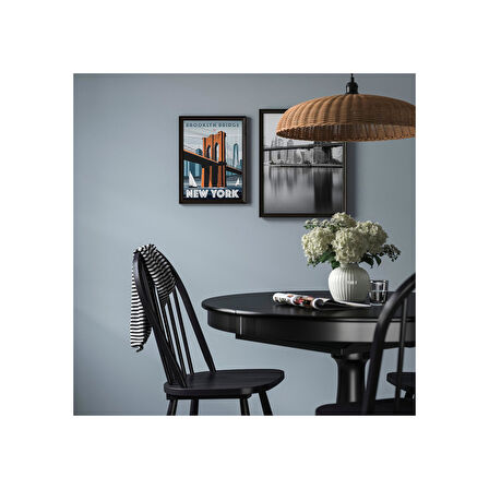 Ahşap çerçeve, meşe görünümlü koyu kahve, 30x40 cm