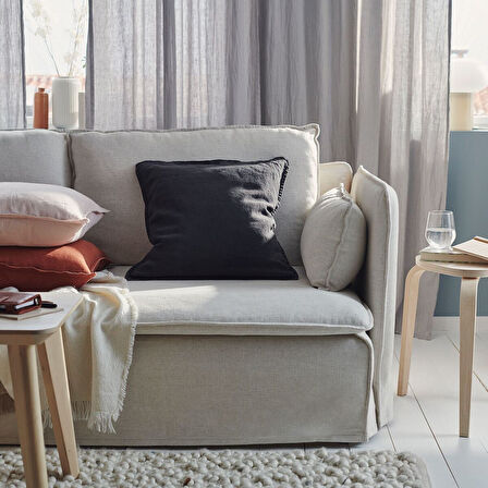 Kırlent kılıfı, siyah, 50x50 cm