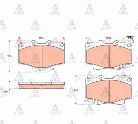 FREN BALATA HILUX LN-106 4104 ÖN 04465 35030