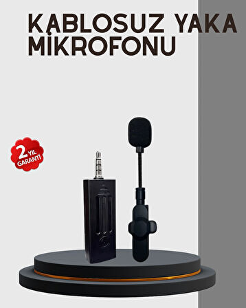 Kablosuz Profesyonel Mikrofon – 360° Ses Yakalama, 60 m Menzil, Gürültü Engelleyici
