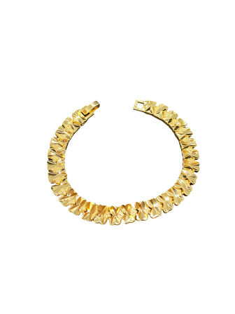 Altın Renk VIP Parlak Şık Motifli 316L Çelik Kadın Bileklik | Parlak ve Şık Hediye