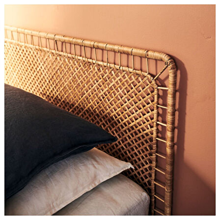 Yatak başı, rattan, el yapımı