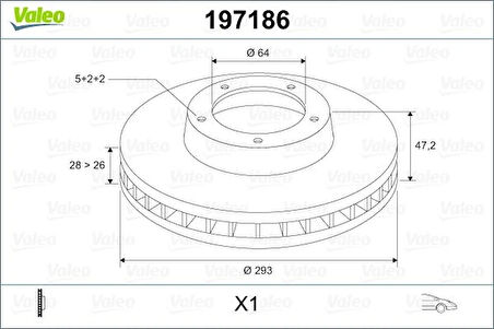 ÖN FREN DİSKİ HAVA KANALLI HONDA CR-5 2.0L R20A2 RE5 2006-2012 / 2.2L N22A CTDI RE6 DIZEL 06- / 1.6L N16A2 RE6 İ-DTEC DIZEL 4X2 13- 293 ÇAP X 5 BIJON - ADET DISK FIYATIDIR 45251SWAA00 45251SWWG01 45251T1EG00