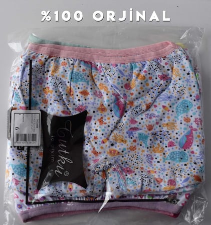 Tutku Elestan Empirme Kız Çocuk Boxer-Renkli-3/5.6 Yaş