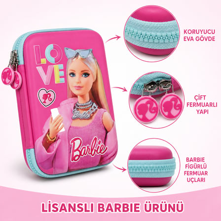 BakGelAl Barbie EVA Büyük Kalemlik – Geniş Kalem Çantası | Fermuarlı Okul Kalem Kutusu