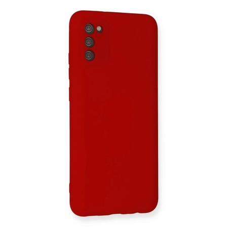Samsung Galaxy A03s Kılıf Nano İçi Kadife Silikon - Kırmızı