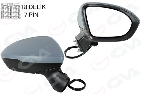 DIŞ DİKİZ AYNASI SAĞ CRUZE 2017 ASTRA K 2015-2022 ELEKTRİKLİ KATNALABİLİR ISITMALI ASTARLI KONVEKS 13453538 13396541 13396527