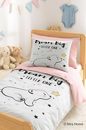 Dijital Baskılı 3d Pamuklu Yenidoğan Bebek Nevresim Takımı Dream Big