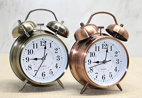 Antik Metal Çalar Saat Model 2