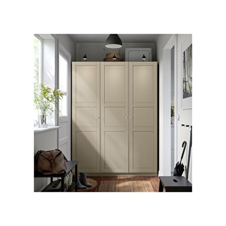 PAX gardırop, gri-bej, 150x58x201 cm