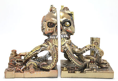 Steampunk Polyester Ahtapot Kitap Stoperi 