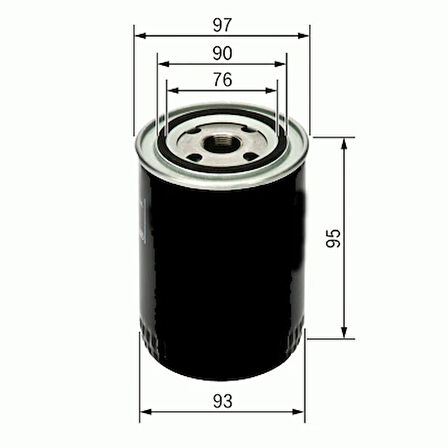 YAĞ FİLTRESİ FIESTA 1.8DI-FOCUS 1.8TDCI-1.8DI/TDDİ-1.8T-CONNECT 2002-2014 1.8TDCI TRANSIT T15-T12 2.5TD 1995-2001 4M5Q6714BA 4M5Q6714B1A 1322152