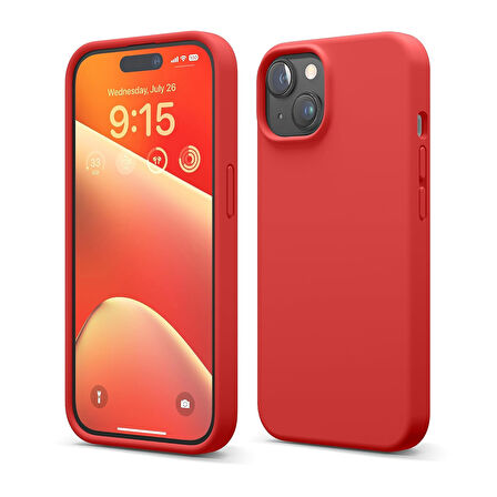Apple iPhone 15 ile Uyumlu Telefon Kılıfı Kadife Iç Yüzey Soft Tasarım Lansman Kılıf