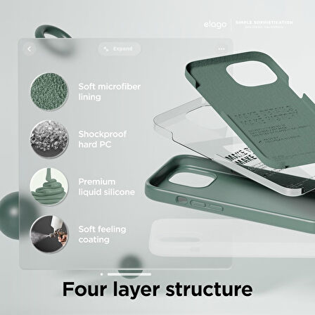 Apple iPhone 15 ile Uyumlu Telefon Kılıfı Kadife Iç Yüzey Soft Tasarım Lansman Kılıf