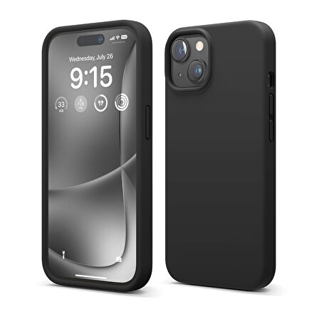 Apple iPhone 15 ile Uyumlu Telefon Kılıfı Kadife Iç Yüzey Soft Tasarım Lansman Kılıf