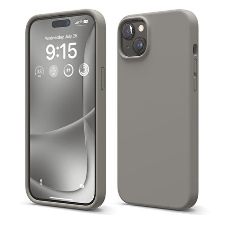 Apple iPhone 15 Plus ile Uyumlu Telefon Kılıfı Kadife Iç Yüzey Soft Tasarım Lansman Kılıf