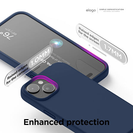 Apple iPhone 15 Plus ile Uyumlu Telefon Kılıfı Kadife Iç Yüzey Soft Tasarım Lansman Kılıf