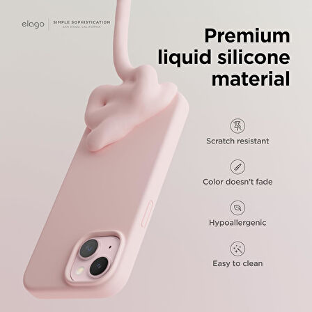 Apple iPhone 15 Plus ile Uyumlu Telefon Kılıfı Kadife Iç Yüzey Soft Tasarım Lansman Kılıf