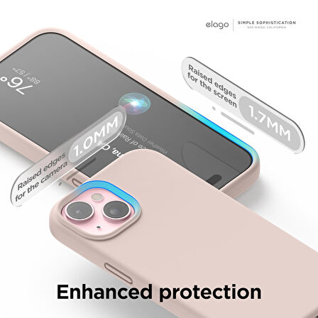 Apple iPhone 15 Plus ile Uyumlu Telefon Kılıfı Kadife Iç Yüzey Soft Tasarım Lansman Kılıf