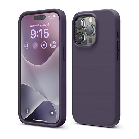 Apple iPhone 15 Pro ile Uyumlu Telefon Kılıfı Kadife Iç Yüzey Soft Tasarım Lansman Kılıf