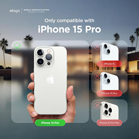 Apple iPhone 15 Pro ile Uyumlu Telefon Kılıfı Kadife Iç Yüzey Soft Tasarım Lansman Kılıf