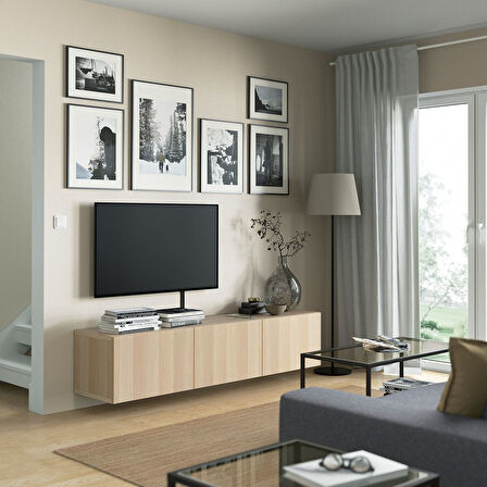 Tv sehpası, ağartılmış meşe görünümlü, 180x42x38 cm, LAPPVIKEN