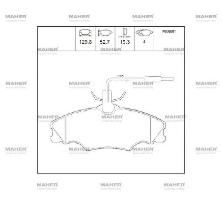 FREN BALATA 406 1995-2004 FİŞLİ ÖN 425131