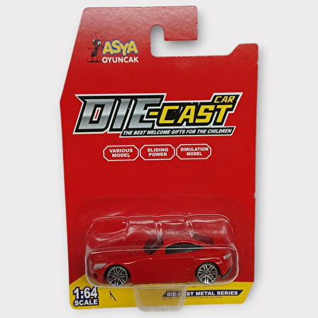 Metal Mini Arabalar  8 cm - Kırmızı - 1