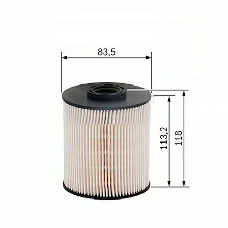 YAKIT FİLTRESİ C5 2.7HDI 2008 - C6 2.7HDI 2005 - P.407 2.7HDI 2005 SU AYRAÇLI KAĞIT 1906 96 1906 95 1906 E5 1901 76