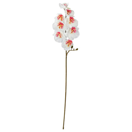 Yapay çiçek, beyaz, 60 cm, Orkide, iç/dış mekan