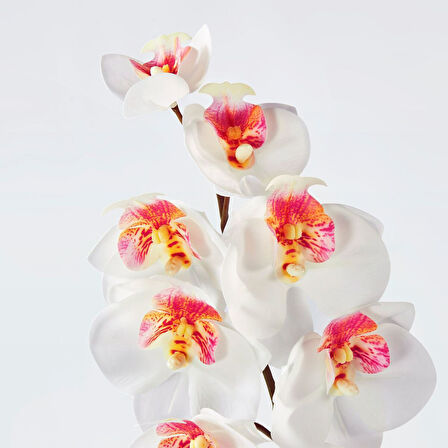 Yapay çiçek, beyaz, 60 cm, Orkide, iç/dış mekan