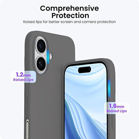 Apple iPhone 16 ile Uyumlu Telefon Kılıfı Kadife Iç Yüzey Soft Tasarım Lansman Kılıf