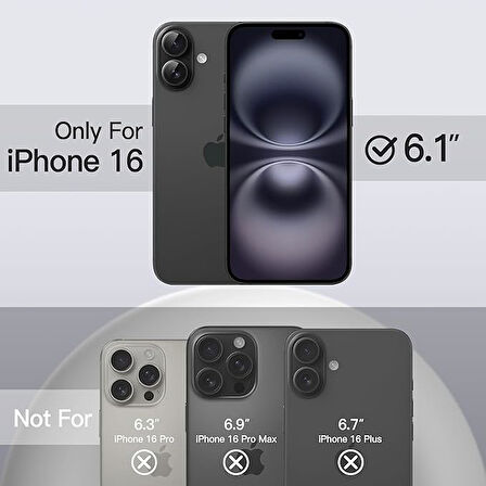 Apple iPhone 16 ile Uyumlu Telefon Kılıfı Kadife Iç Yüzey Soft Tasarım Lansman Kılıf