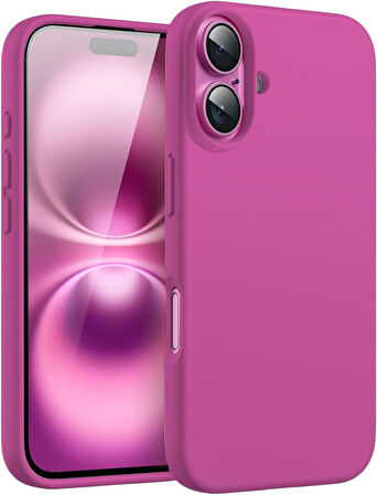 Apple iPhone 16 Plus ile Uyumlu Telefon Kılıfı Kadife Iç Yüzey Soft Tasarım Lansman Kılıf