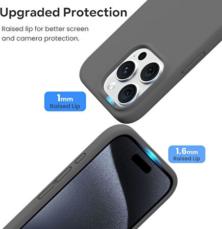 Apple iPhone 16 Pro ile Uyumlu Telefon Kılıfı Kadife Iç Yüzey Soft Tasarım Lansman Kılıf