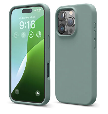 Apple iPhone 16 Pro ile Uyumlu Telefon Kılıfı Kadife Iç Yüzey Soft Tasarım Lansman Kılıf