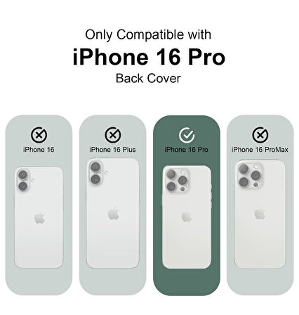 Apple iPhone 16 Pro ile Uyumlu Telefon Kılıfı Kadife Iç Yüzey Soft Tasarım Lansman Kılıf