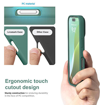 Apple iPhone 16 Pro ile Uyumlu Telefon Kılıfı Kadife Iç Yüzey Soft Tasarım Lansman Kılıf