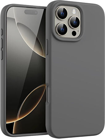 Apple iPhone 16 Pro Max ile Uyumlu Telefon Kılıfı Kadife Iç Yüzey Soft Tasarım Lansman Kılıf